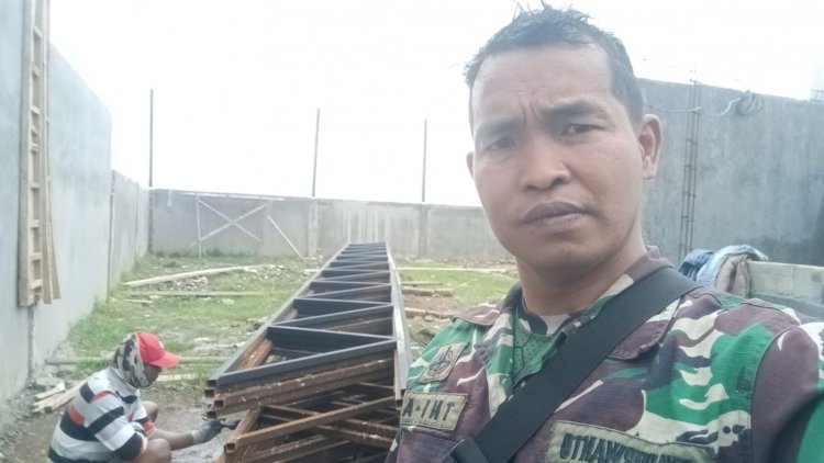 Babinsa Koramil 05 Batur Awasi Pembangunan KDKMP di Desa Sumberejo
